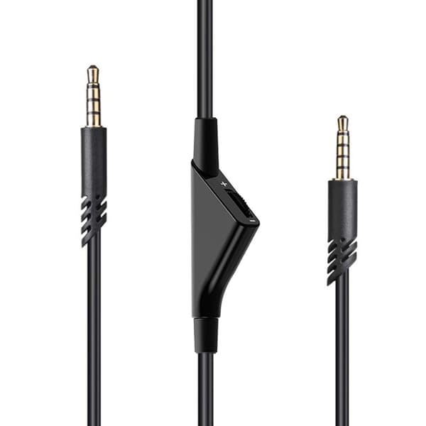 Gaming Headset Audio Cable 2 Meters Adjustable Volume 3D Stereo Extension Cable for Astro A10 A40 A30