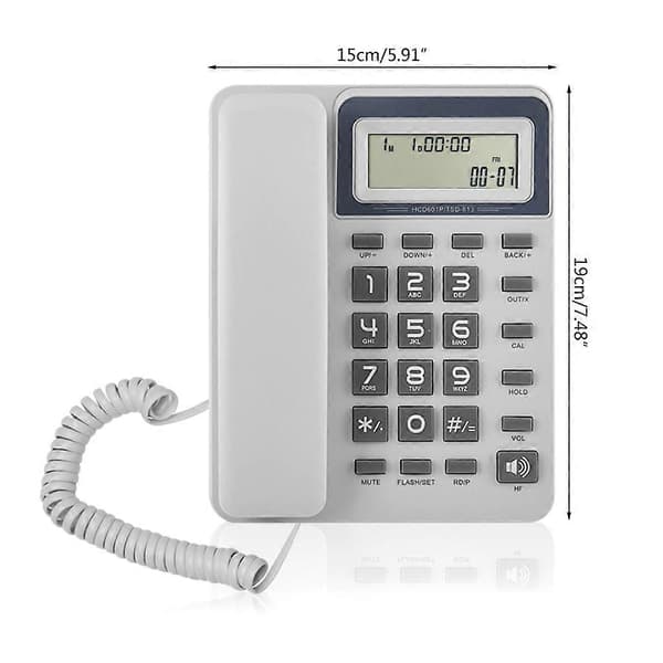 TSD-813 Fast Telefon med Sladd och Nummerpresentation för Hemmakontor Hotell