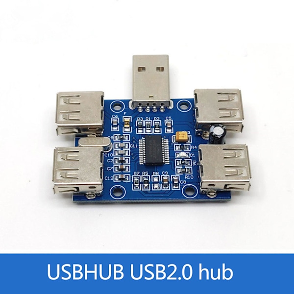 USB-hub med fire USB-utvidelseskortmodul USB2.0 1 til 4 porter Expander GL850G-brikke