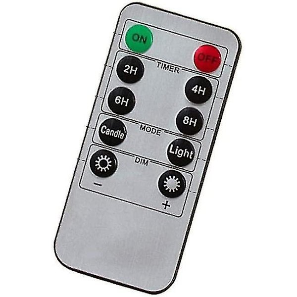 4x Universal Fjernbetjening Med 24 Timers Timer Til Flammeløse Svingende LED-Lys