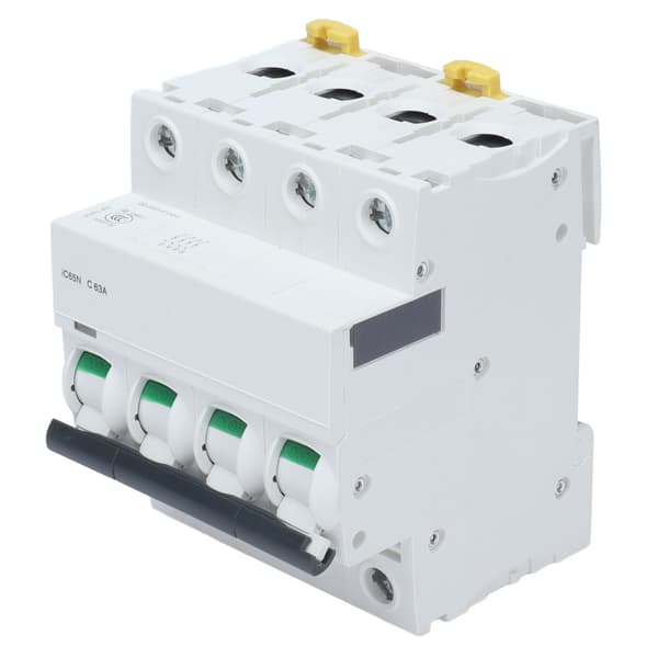 Miniatureafbryder MCB 4P Lavspænding DIN-skinnemontering AC 400V 63A til Hjemmeudstyr