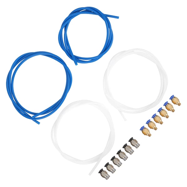 4 stk. PTFE-slange 6 stk. PC4M6-stik 6 stk. PC4M10-stik 3D-printertilbehør