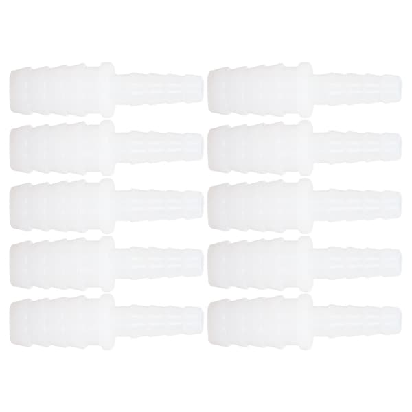 10 Pcs Hose Connector PE Pipe Fitting Barbed Reducer Straight Through Kit