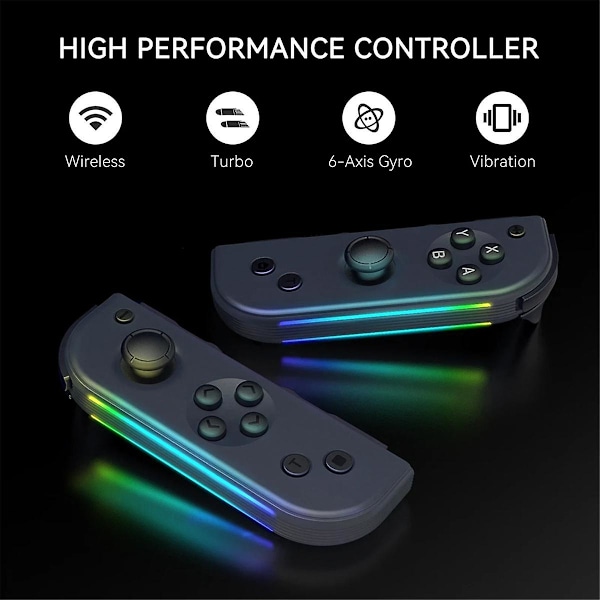 Ny Gamepad för JOYCON Joystick En-knapps Väckning Bluetooth NS Rörelsesensor Vibration Belysning