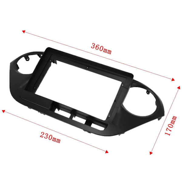 9 Tums 2Din Bil Fascia för I10 2014-2017 (Vänsterstyrning) Bil DVD Ram Panel In-Dash Montering Installation