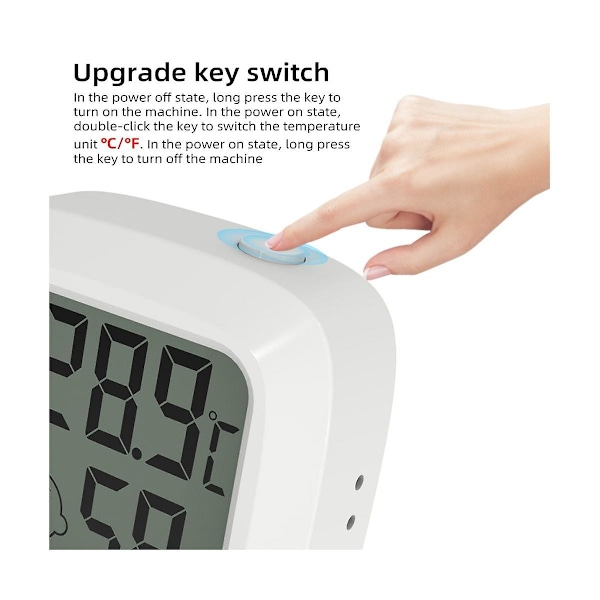 Mini LCD Digital Termometer Hygrometer Magnetisk Temperaturmåler Luftfugtighedssensor Vejrstation
