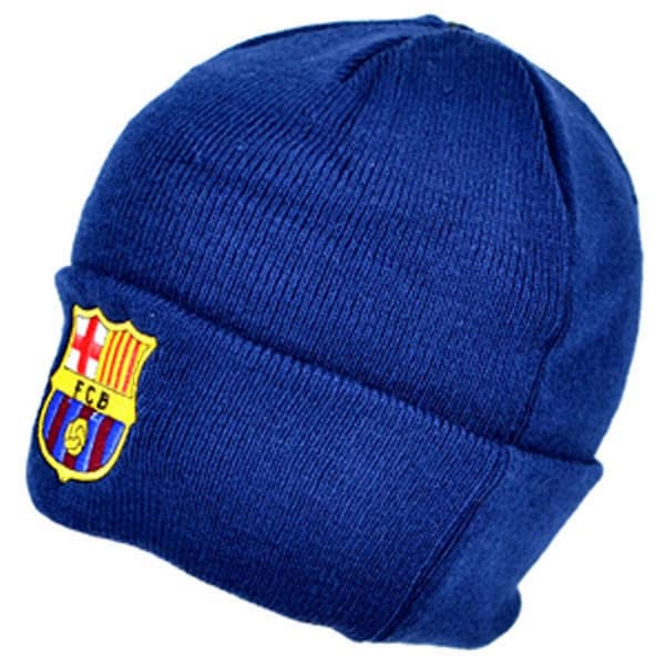FC Barcelona Officiell Stickad Vinterfotboll Crest Beanie