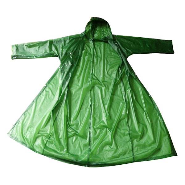Regnponcho Vuxen Grön Poncho Engångs Regnrock Engångs Regnponcho Engångs Ponchos Utomhus Regnkläder Kappa
