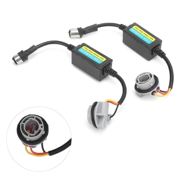 2 stk. 1157 LED Dekoder 5W 12-24V Lastmotstand Flash Advarsel Canbus Feilfri Avlyser for Bil