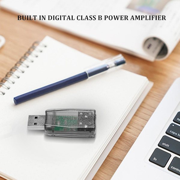 USB til 3,5 mm Mic Headset Jack Stereo Headset 3D Lydkort Audio Adapter PC