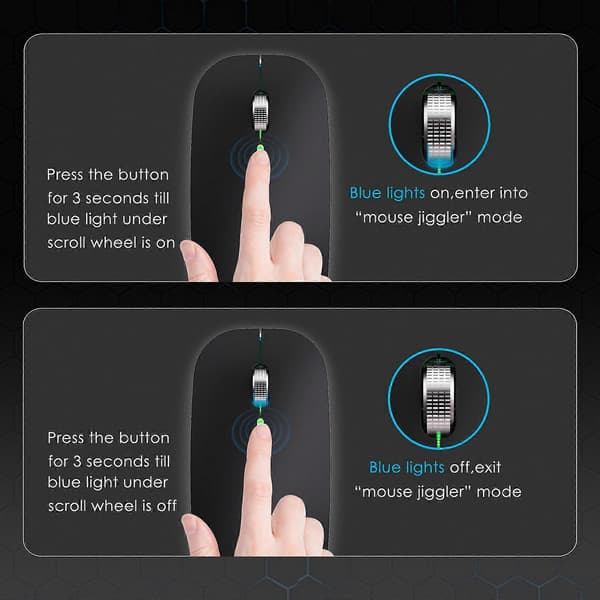 Mouse Jiggler Anti-Hibernate Auto-Move Cursor Virtuel Trådløs Bluetooth Mus Forhindrer Computer Låseskærm Mover E