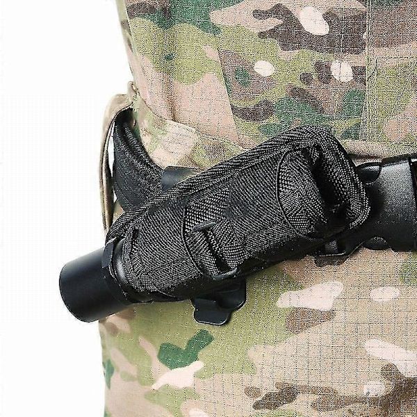 Ficklampa Fodral Holster Bärväska Hållbar Hållare 360 Grader Rotation Bärbar För Utomhus