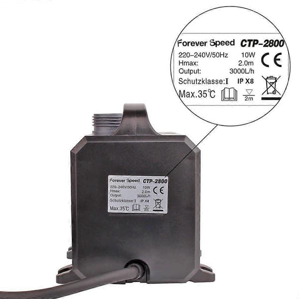 Filterpump, låg konsumtion, vattenpump, strömningspump 3000L/H