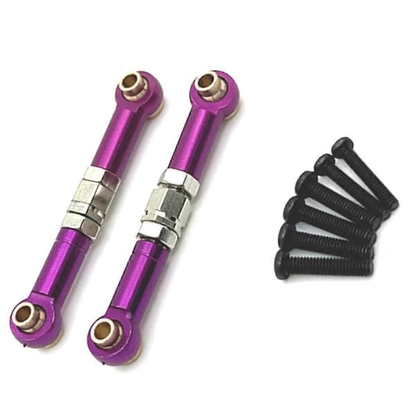 Styrestangsforbindelse i aluminium til 1/14 14209 14210 RC Bil Opgraderingsdele Lilla