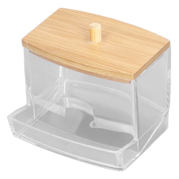 Cotton Swab Box Robust Durable Transparent High Smoothness Practical Storage Box with Lid