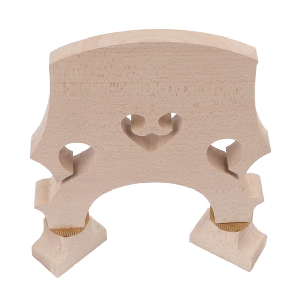 Violin Bridge Maple Wood Adjustable Brass Screw Double Bass Bridge for Replacement 3/4