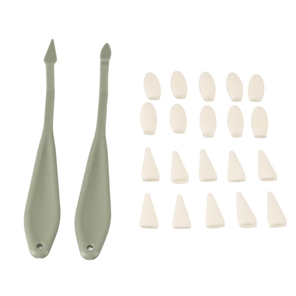 2 Pcs Art Sponge Tools with Plastic Handle, Washable and Replaceable, 20 Refill Heads for Drawing Supplies