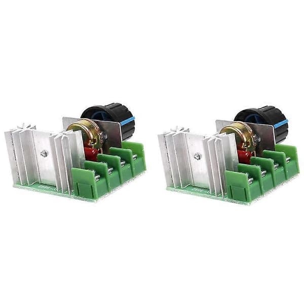 2 st Hastighetsregulator för AC-motor AC 220V 2000W Tyristor Motor Hastighetskontroll Justerbar Kontroll