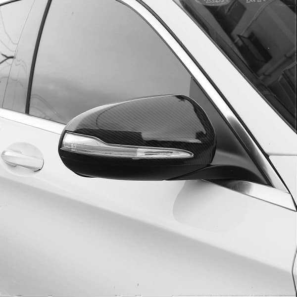 til B C E S GLC Klasse W205 W213 W253 Kulfiber ABS Sidespejlsdæksel Trim