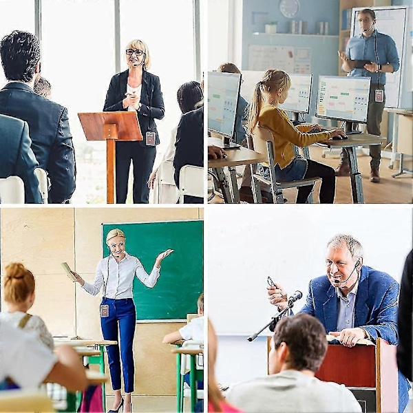 Bærbar for lærere med mikrofonhodetelefon, oppladbar høyttaler for trening, turguide, klasserom
