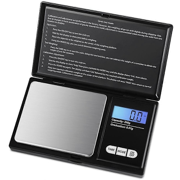 Digital fickvåg, 3 modeller tillgängliga (500g/200g/100g) med precisionsnoggrannhet för mynt, smycken och små vägningsuppgifter
