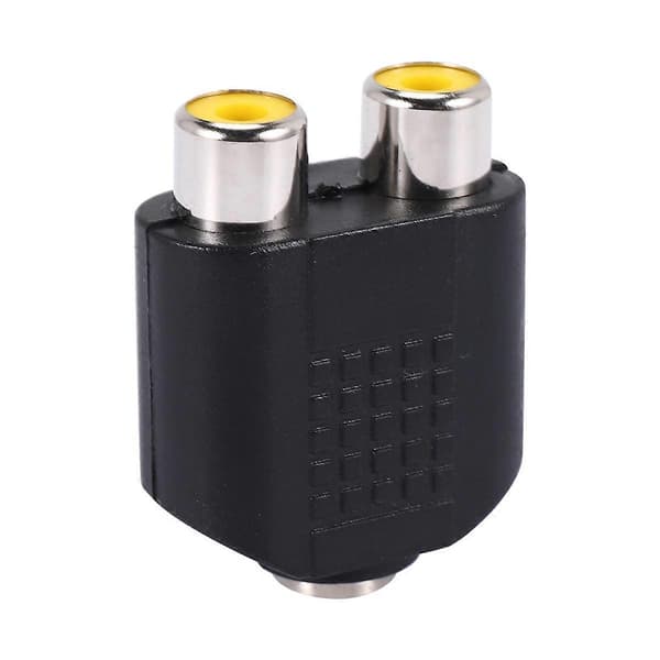 3,5 mm hun-jack til dobbelt hun-phono adapterstik