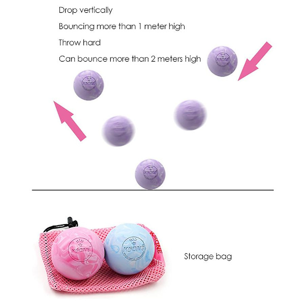 KSONE Lacrosse Massageboll - Bärbar Fitness Massageboll - Muskelmassage Rulle - Avslappnande Mjuk Massageboll