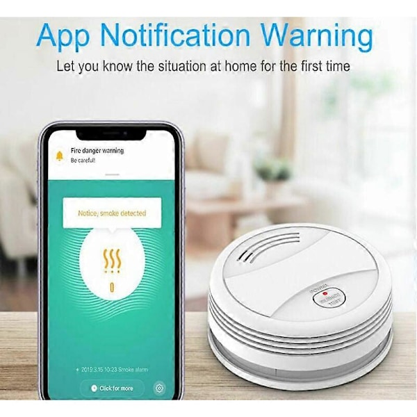 Smart WIFI Rökdetektor WiFi Detektor Rökdetektor Rökdetektor