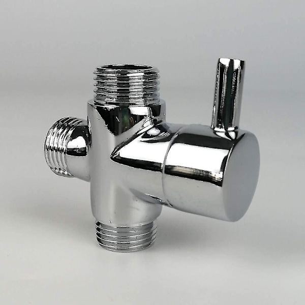 Diverter Valve,male G1/2;brass Faucet T Adapter Chrome Shower Accessories Water Diverter 3 Way Fill Valve Male