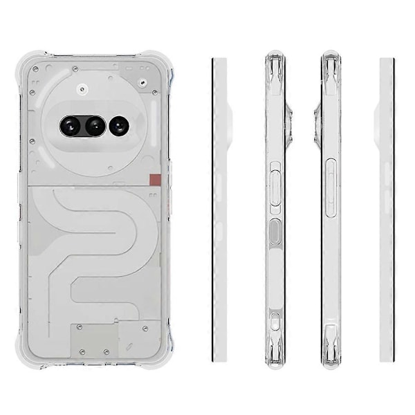 För Nothing Phone (3a) TPU Mobilskal Halkfritt Transparent Mobiltelefonskydd