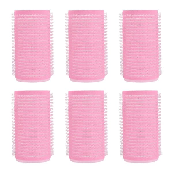 6x Stora Självhäftande Hårrullar Fäster DIY Hårrullar