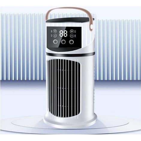 Skrivbordsfläkt Luftkonditionering - Rumsluftkylare med LED-dimma, 9 hastighetsinställningar för sovrum