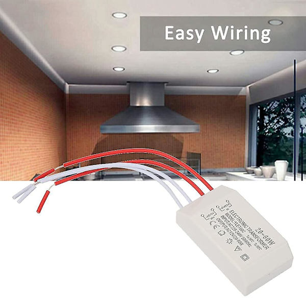 220V til AC 12V Elektronisk Transformer 20-60W Spændingskonverter Lavspændingslampe Smart Strømforsyningsstyring