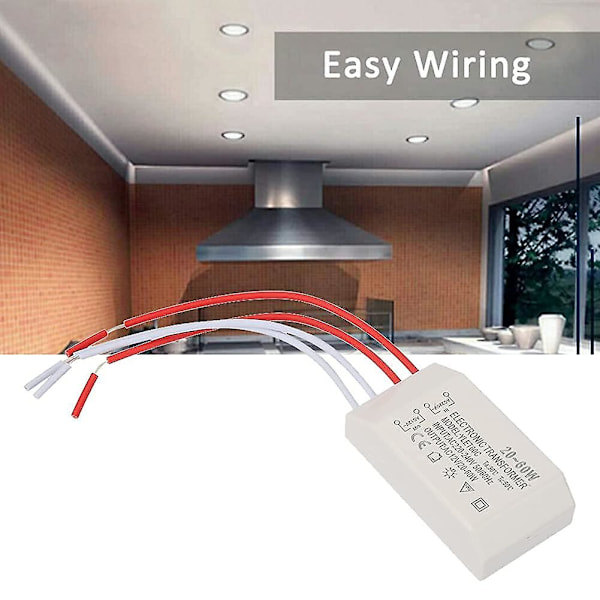 220V till AC 12V elektronisk transformator 20-60W spänningsomvandlare lågspänningslampa smart strömförsörjningsstyrenhet