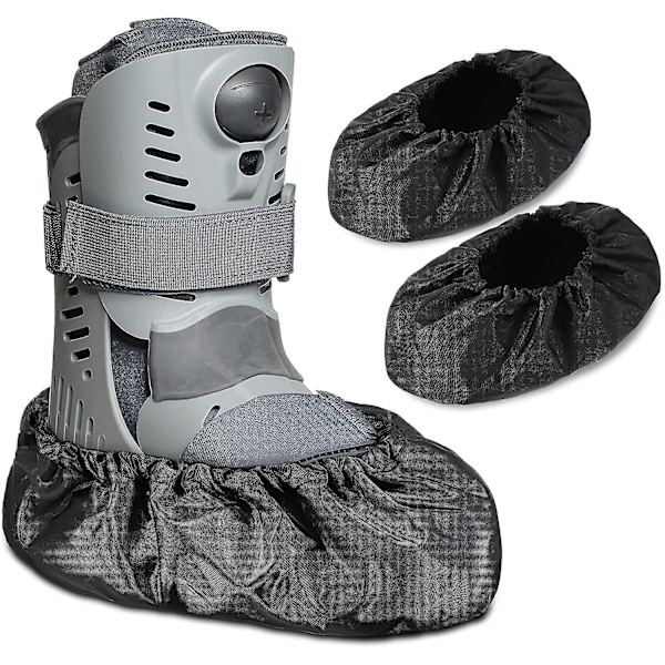 Waterproof Cast Rain Cover - Wabjtam 2 Pieces Walking Boot Cover For Recovery - Non Skid Foot Brace Cover - Reusable Boot Cover