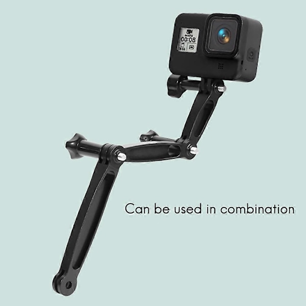 Aluminium Hjelmforlengerarm Selfie Stick Stang for Hero 8 7 6 5 / R / Action Kameraer 3In1