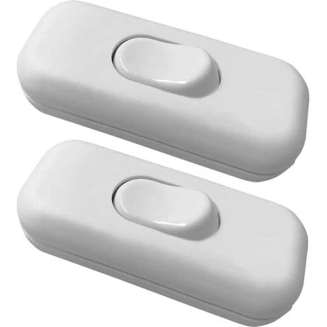 2 stk. dobbeltpolet vippebryter 6A 250V vippebryter dimmer/lysbryter, hvit