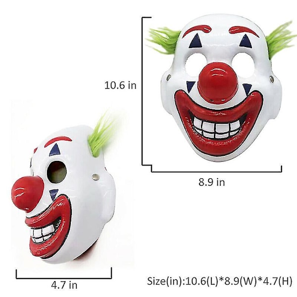 Dc Movie Joker Maske Arthur Fleck Cosplay Maske Klovn Maskerade Halloween Skummel Maske