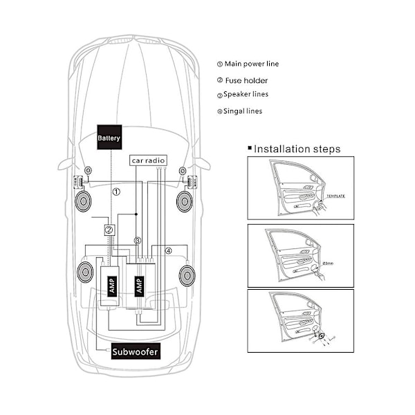 2 stk 500W Mini Høy Effektivitet Bil Diskant Høyttalere Auto Horn Lyd Musikk Stereo Høyttaler for Bil Lyd System