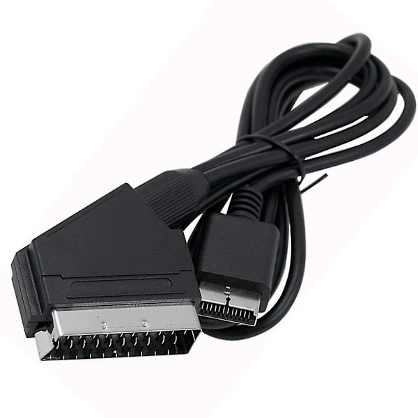 Spelkonsol PS2 Broom Head Line PS3 RGB Scart-kabel AV-kabel kompatibel med PS3/PS2/PSOne PAL (ej för HDMI) Svart