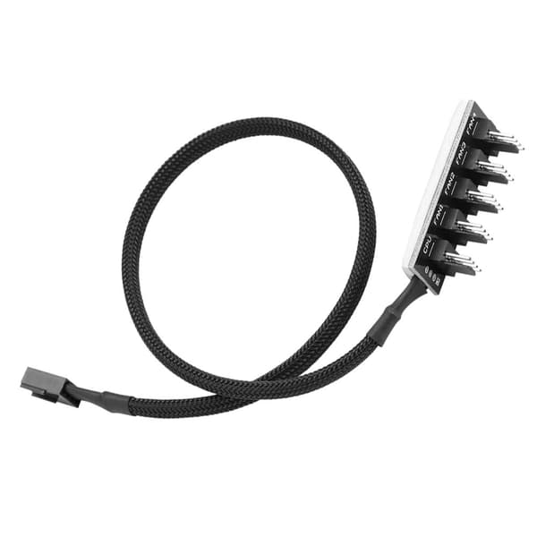 5-ports PC PWM CPU kjølevifte splitter hub-adapter, 1 hunn til 5 hann