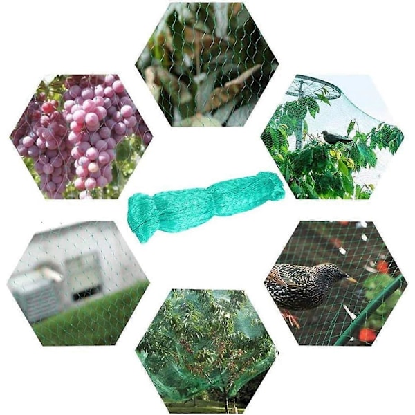 2 stk. Have Net til Have, Fuglenet til Havehegn, Vinmark Frugt Grøntsager Planter Damhegn, 2x10M