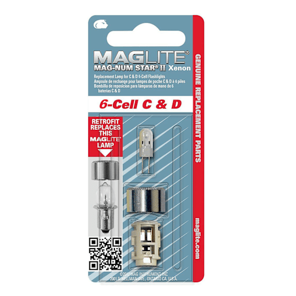 Maglite pære LMXA601 for 6 Cell lommelykt - Magnum Star II Xenon - enkeltpakk