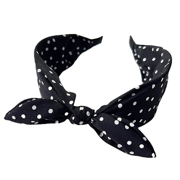 Liten Kaninøre Hodebånd - 1 Stykke, One Size Fits All, Stoffmateriale, Svart