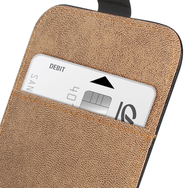 Folio-etui til Galaxy S24 Plus Vertikal med kortlomme, Sort