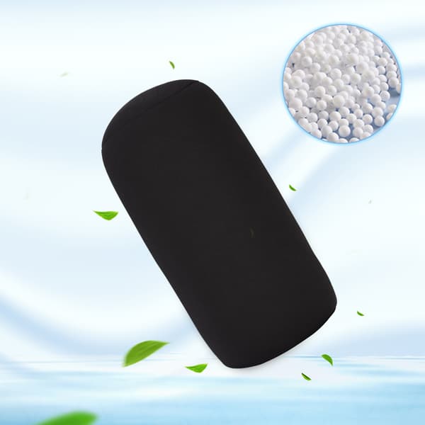 Micro Mini Microbead Pillow Roll Pillow Travel Home Seat Sleeping Neck Rest Black
