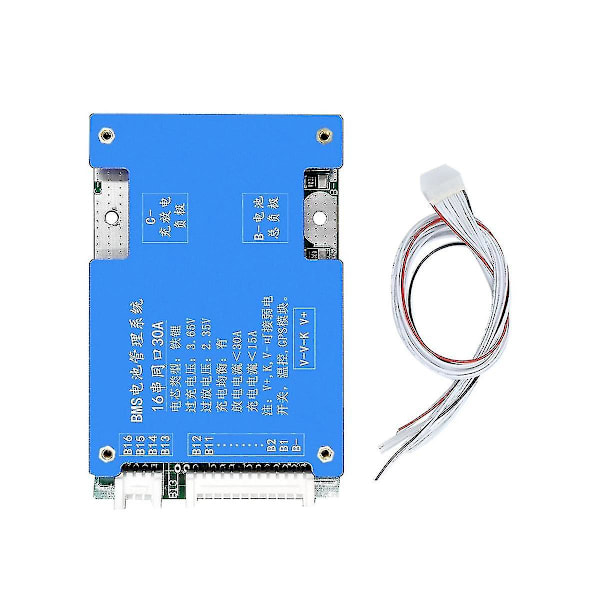 16s 48v 30a Lifepo4 Lithium Batteri Beskyttelseskort Med Strøm Batteri Med Balance Pcb Kort Til Hy