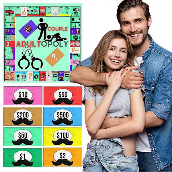 Adultopoly Brädspel Parspel Par Opoly Brädspel Vuxenunderhållning Brädspel Par Utomhus Bärbart Spel