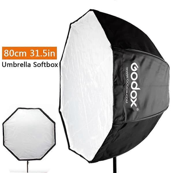 Godox Photo Studio Bærbar Ottekant Speedlite Paraply Softbox Reflektor, Størrelse: 80cm