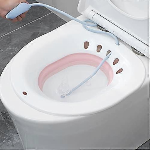 Sitz-kylpy - Höyryistuin WC:n yläpuolelle, kokoontaitettava Sitz-kylpyallas liotukseen WC-istuimella - Perineaalinen kylpy peräpukamien lievitykseen, raskaana oleva Wo